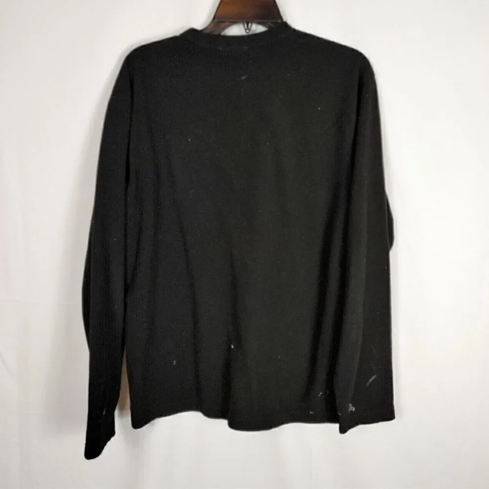 The North Face Men's Size Medium Black Fleece Pullover Sweatshirt.Armpit to arm